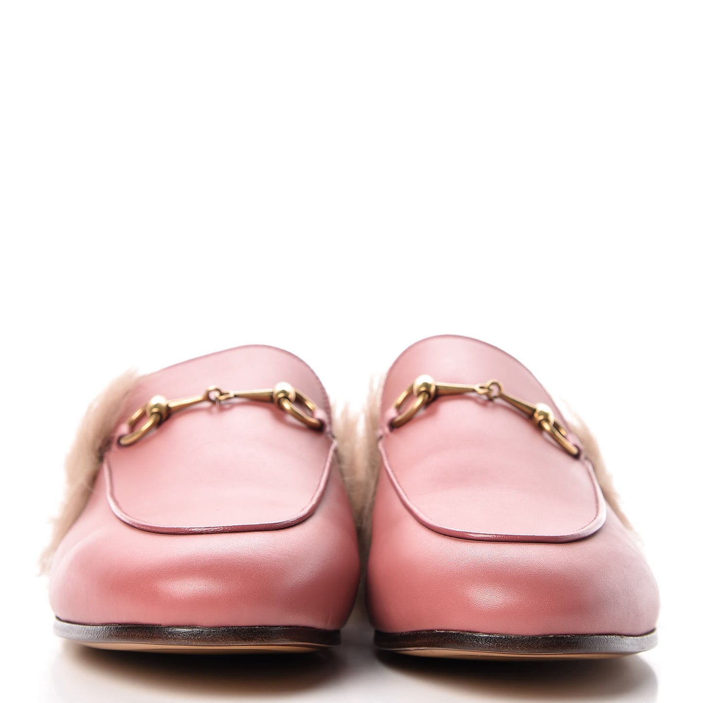Calfskin Fur Womens Princetown Slippers 39 Lipstick Rose Natural