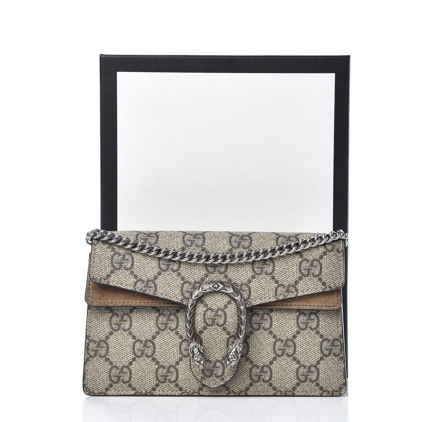 GG Supreme Monogram Super Mini Dionysus Shoulder Bag Taupe
