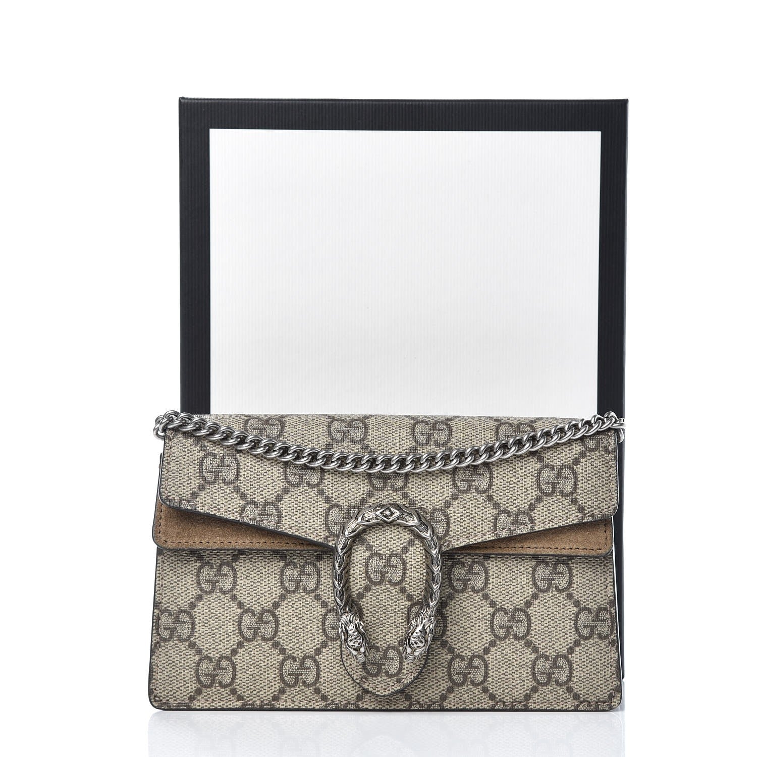 Gucci GG Supreme Monogram Super Mini Dionysus Shoulder Bag Taupe 8 of 8