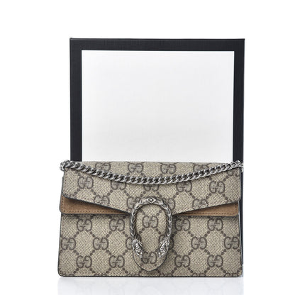 Gucci GG Supreme Monogram Super Mini Dionysus Shoulder Bag Taupe 8 of 8