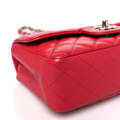 Chanel Caviar Quilted Mini Rectangular Flap Red 9 of 10