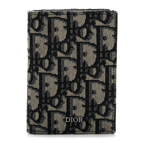 Oblique Bi-Fold Card Holder Blue