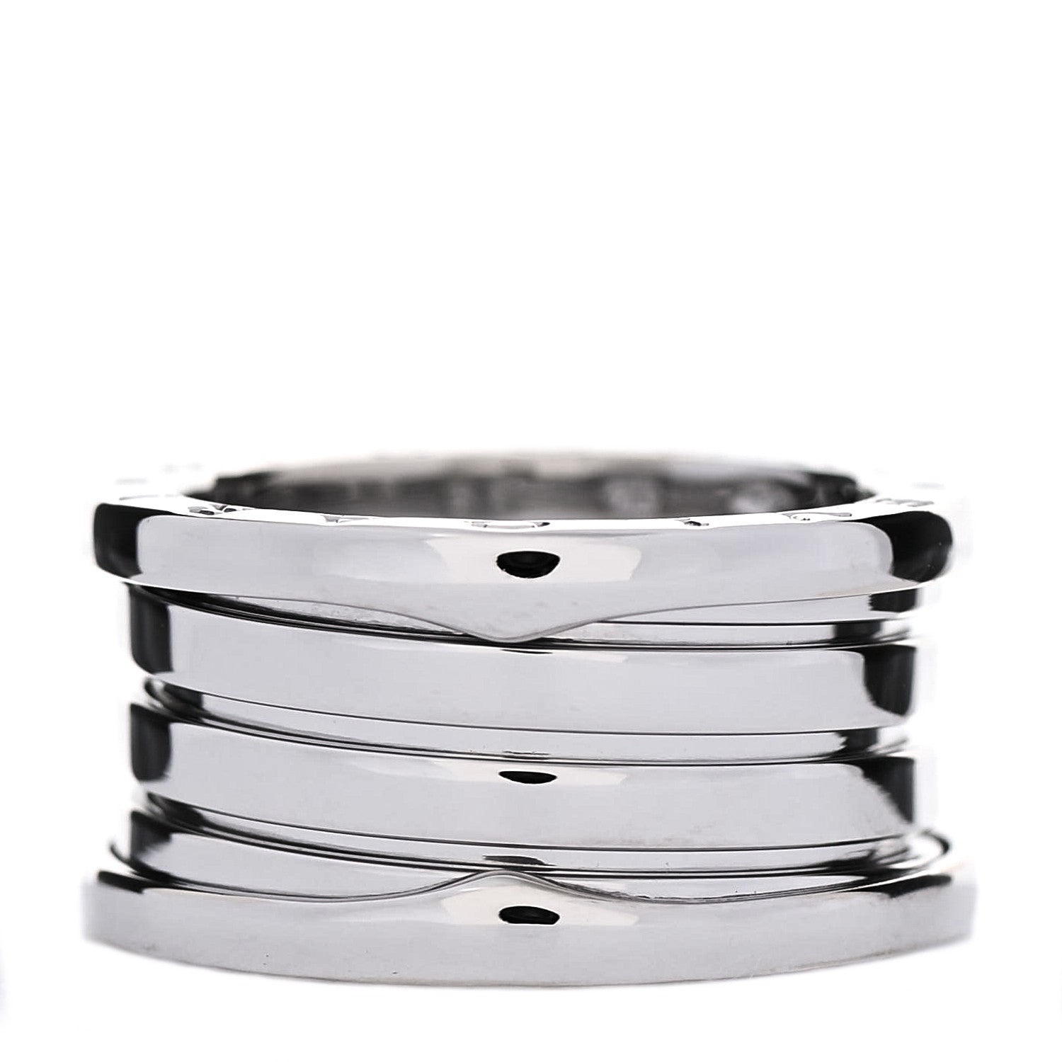 Bulgari 18K White Gold B.Zero1 Four-Band Ring 53 6.5 1 of 12