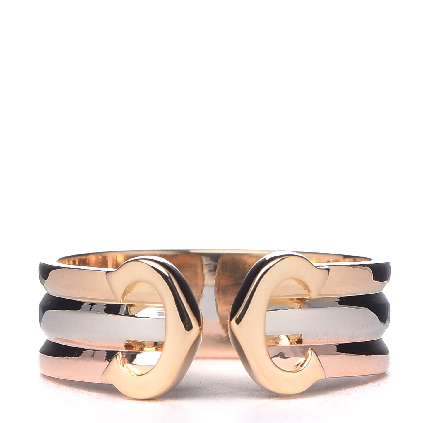 18K Pink Yellow White Gold C De Ring 48 4.5