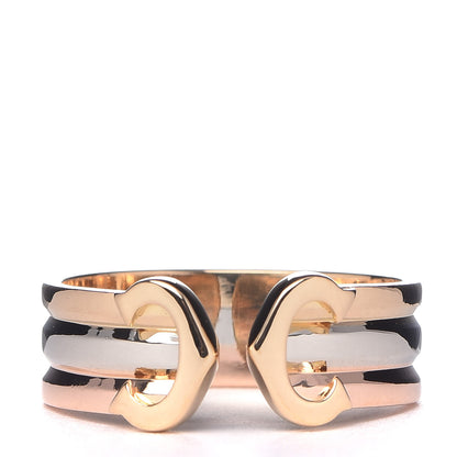 Cartier 18K Pink Yellow White Gold C De Ring 48 4.5 1 of 5