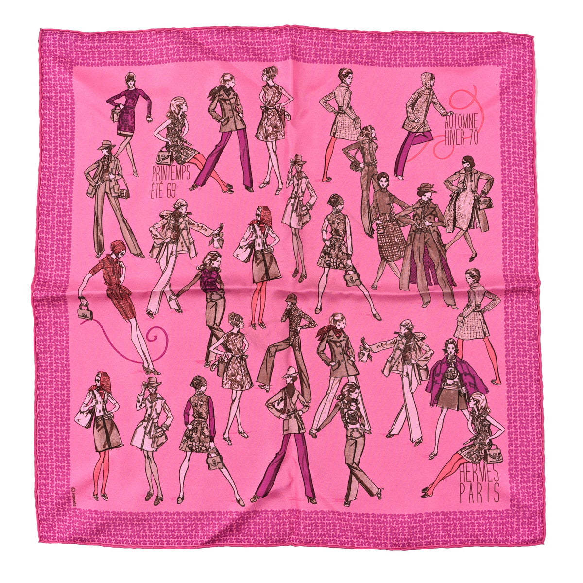 Hermes Silk Printemps Ete Automne Hiver Scarf 45 1 of 4