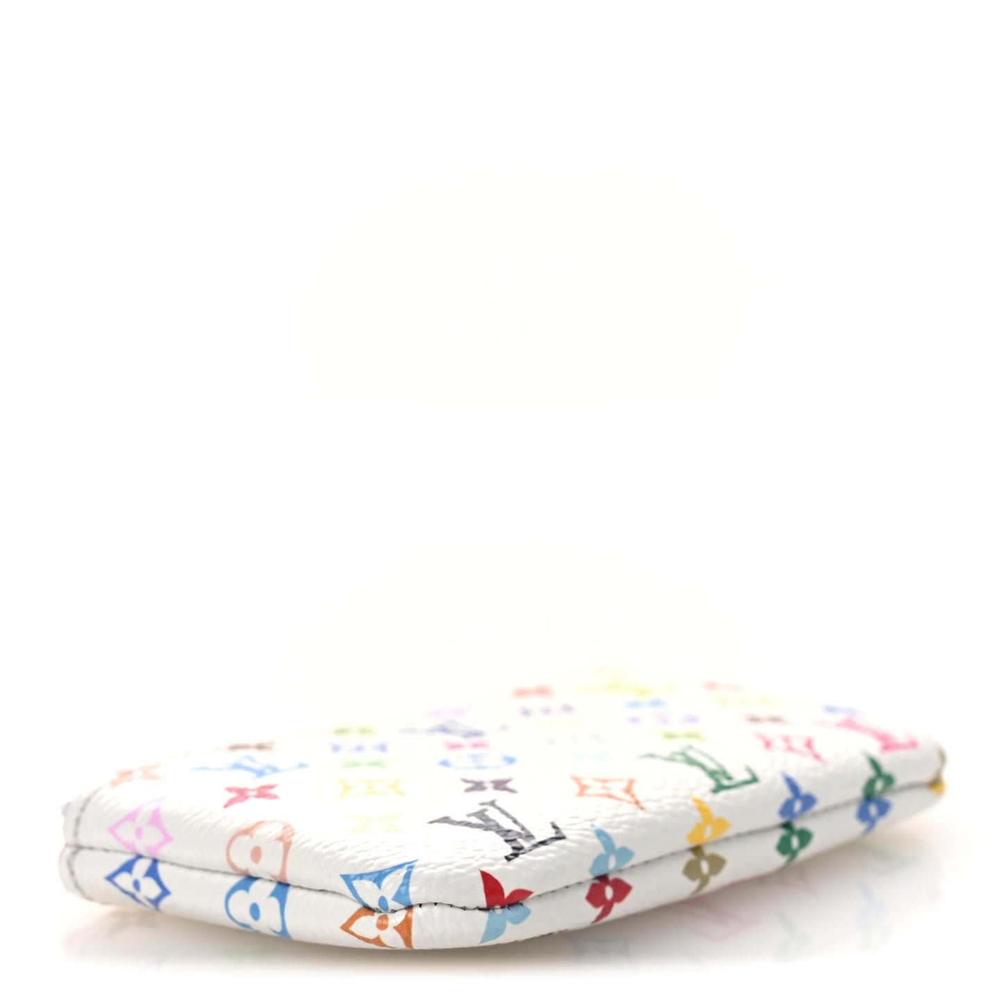 LV X TM Monogram Multicolor Key Pouch White