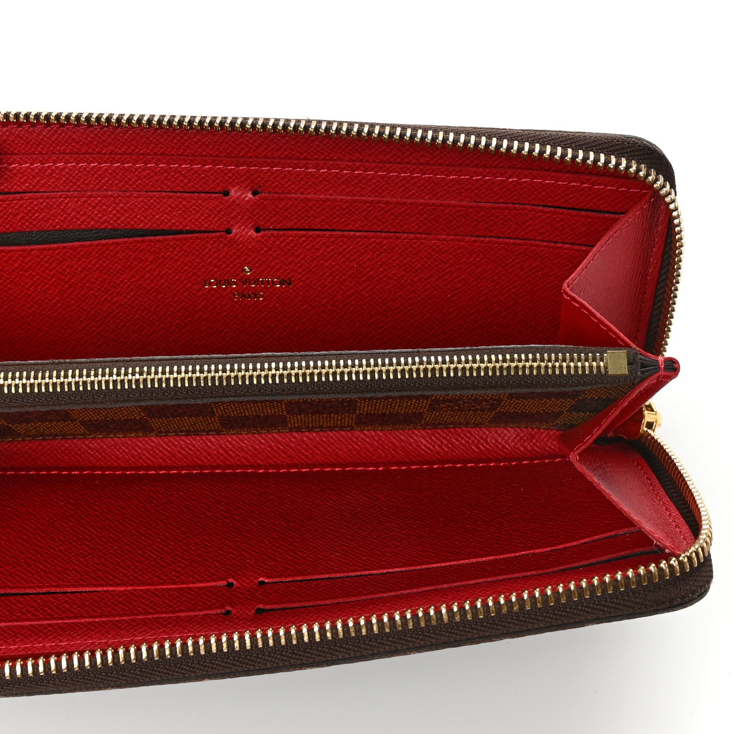 Louis Vuitton Damier Ebene Clemence Wallet Cherry 5 of 10