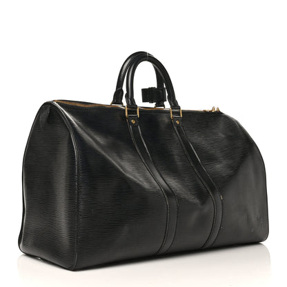 Louis Vuitton Epi Keepall 45 Black 3 of 8