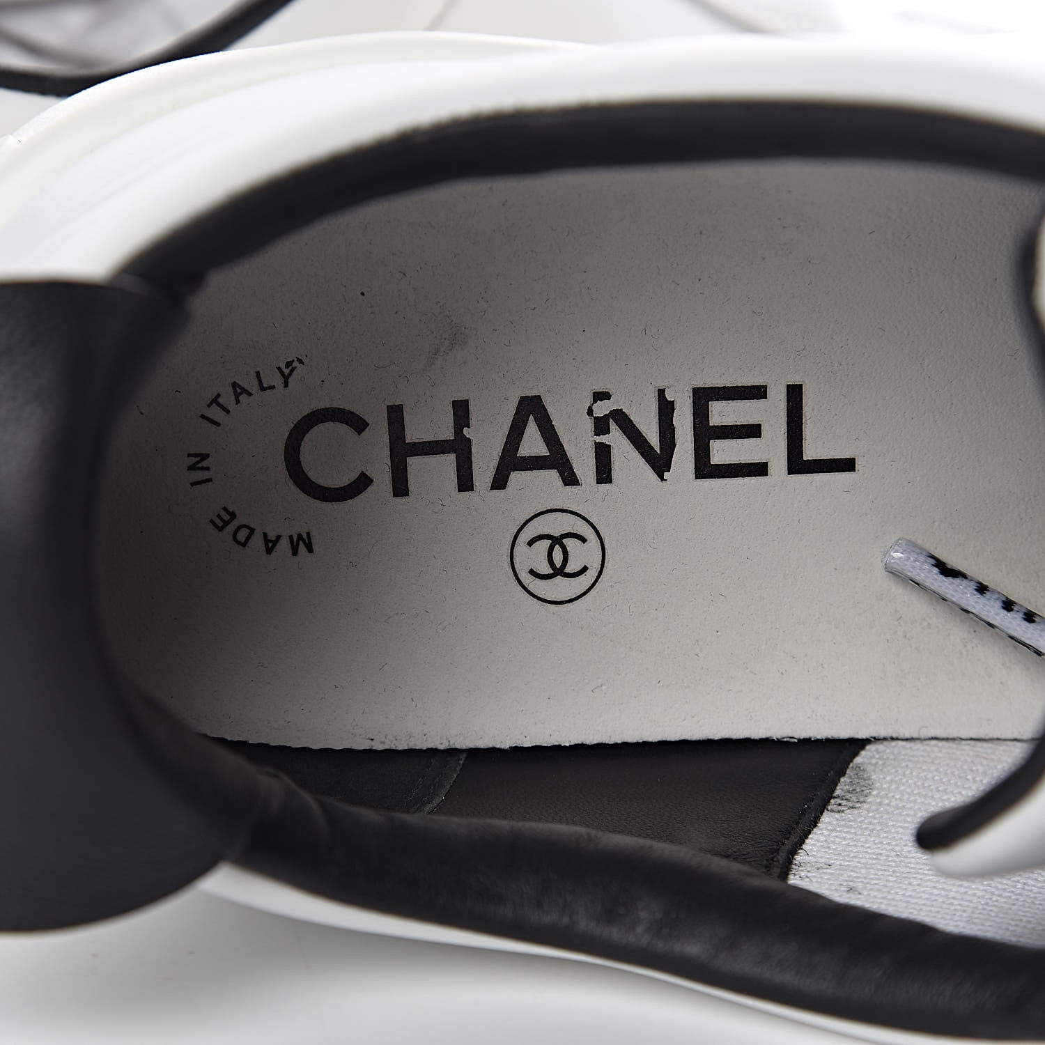 Chanel Calfskin CC Womens Sneakers 39 Black 7 of 12