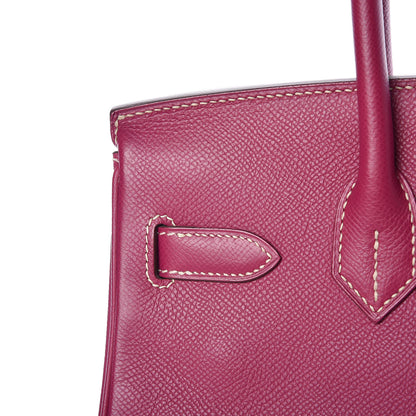 Hermes Epsom Candy Birkin 30 Tosca Rose Tyrien 10 of 33