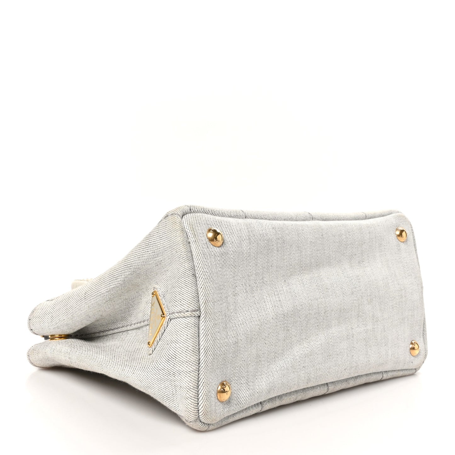 Denim Small Logo Tote Bianco