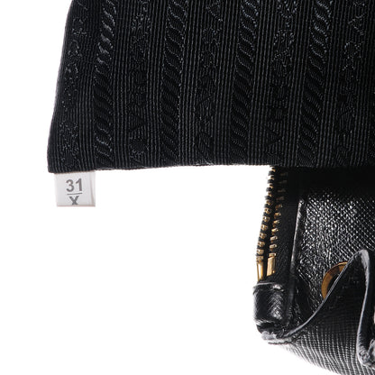 Prada Saffiano Lux Small Double Zip Tote Nero Black 8 of 11