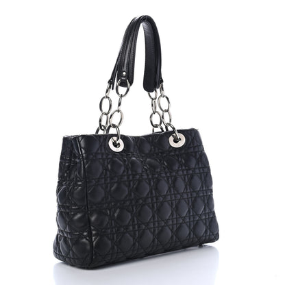 Christian Dior Lambskin Cannage Small Dior Soft Shopping Tote Black 2 of 4