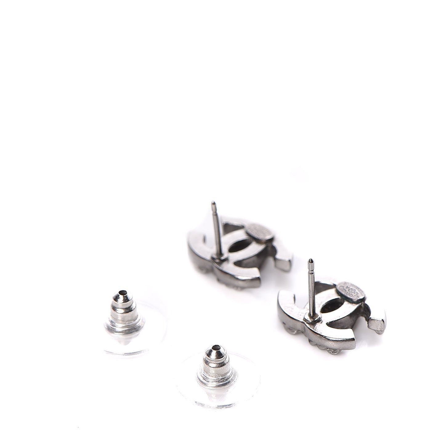 Ruthenium CC Chain Earrings