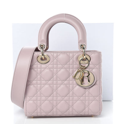 Christian Dior Lambskin Cannage Small Lady Dior Pink 10 of 10