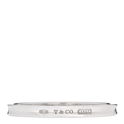 Tiffany Sterling Silver Narrow 1837 Bangle Bracelet 1 of 3