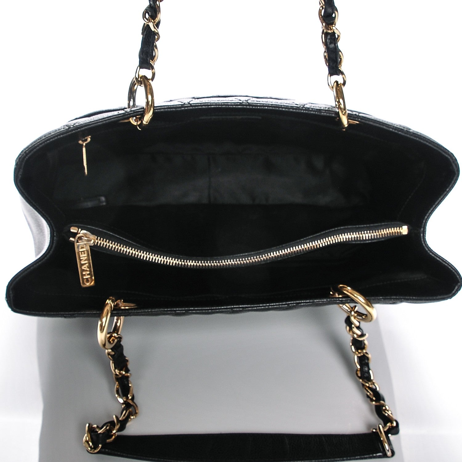 Chanel Caviar Quilted Grand Shopping Tote GST Black 5 of 7
