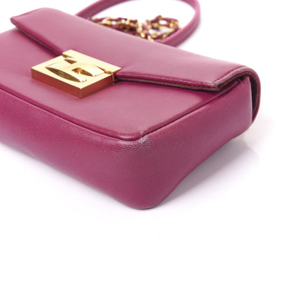 Fendi Shiny Nappa Mini Be Baguette Shoulder Bag Ciclamino 9 of 13