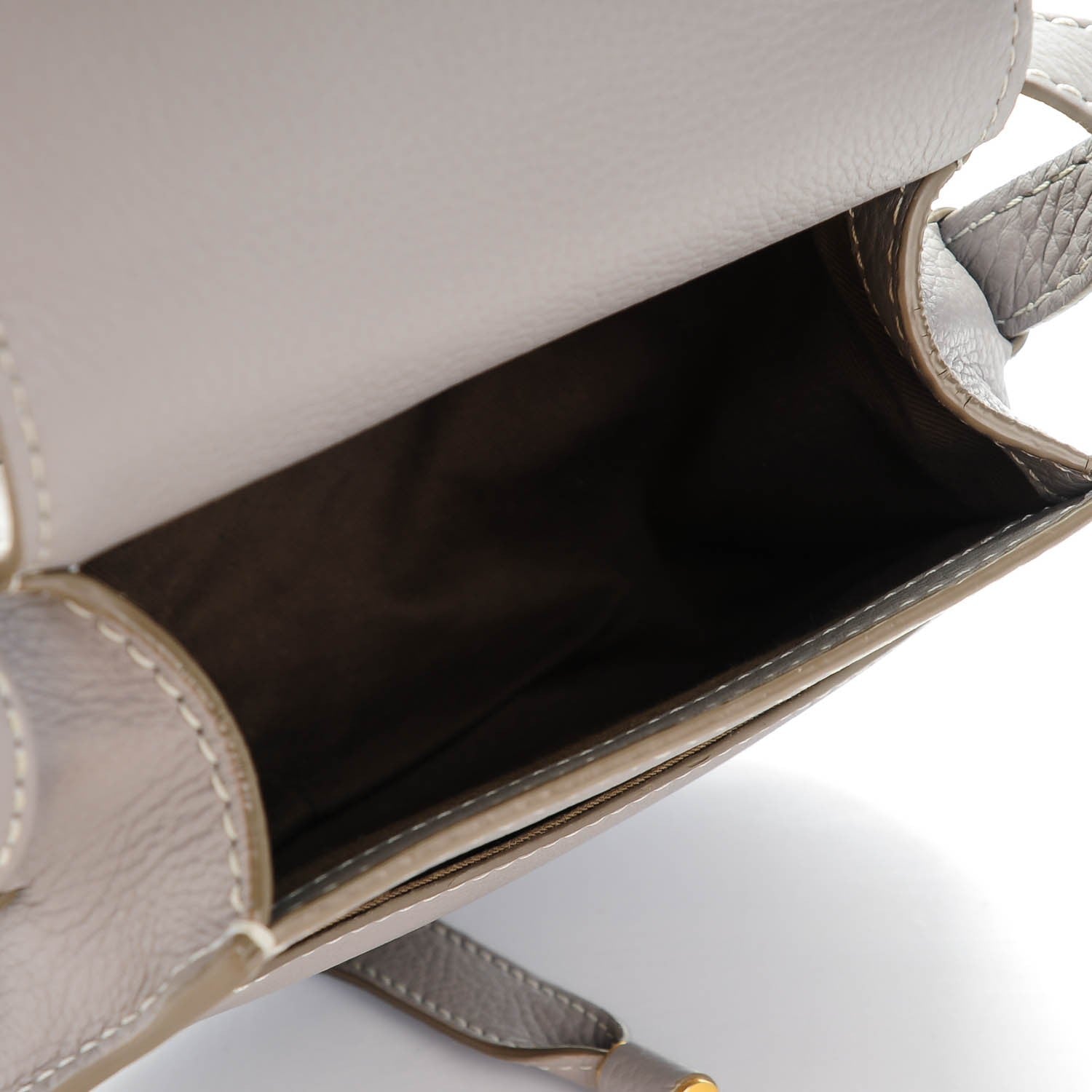 Chloe Calfskin Mini Marcie Round Crossbody Bag Cashmere Grey 5 of 9
