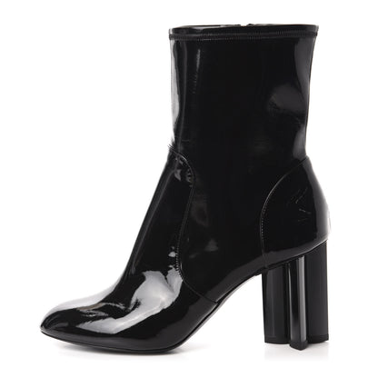 Louis Vuitton Patent Silhouette Ankle Boots 39 Black 1 of 9