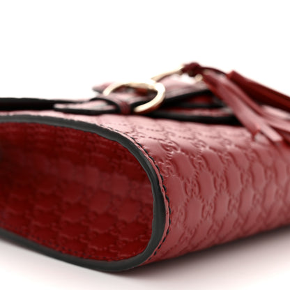 Gucci Soft Microguccissima Mini Emily Chain Shoulder Bag Rosso 9 of 11
