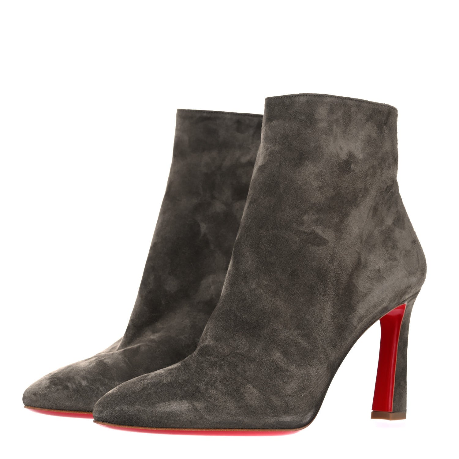 Christian Louboutin Suede So Eleonor Ankle Booties 39.5 Gray 4 of 17