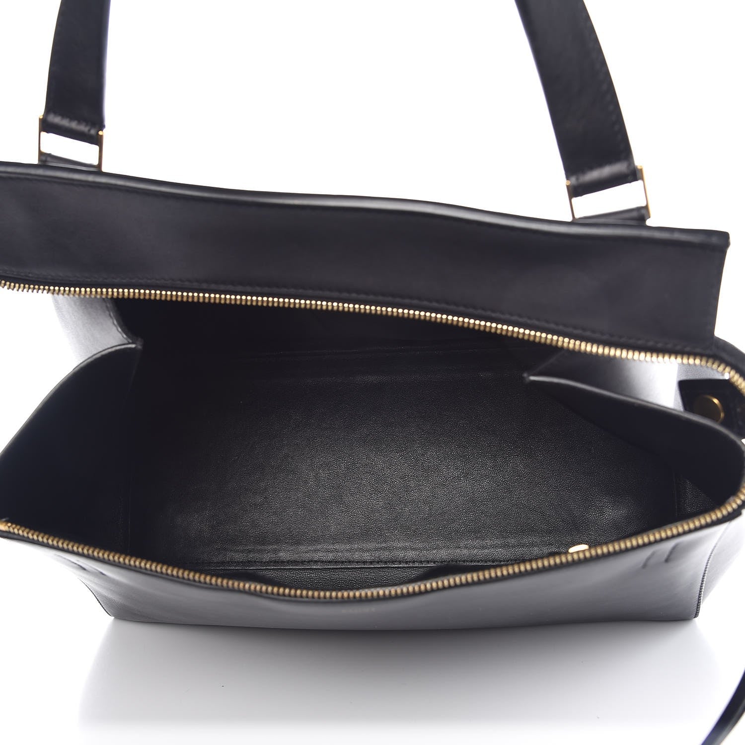 Celine Smooth Calfskin Medium Bi-Color Edge Shoulder Bag Black Navy 5 of 10
