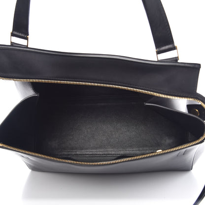 Celine Smooth Calfskin Medium Bi-Color Edge Shoulder Bag Black Navy 5 of 10