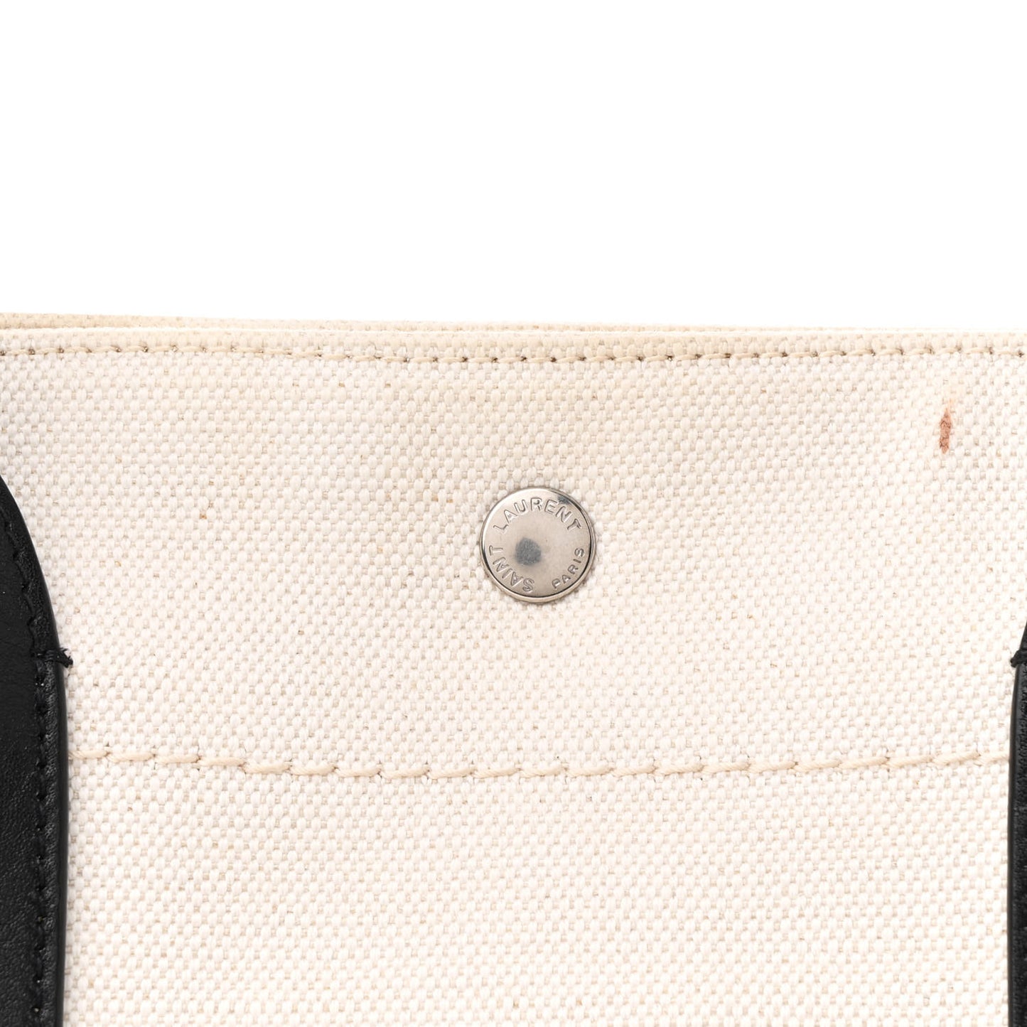 Linen Calfskin Small Rive Gauche Tote Greggio Natural