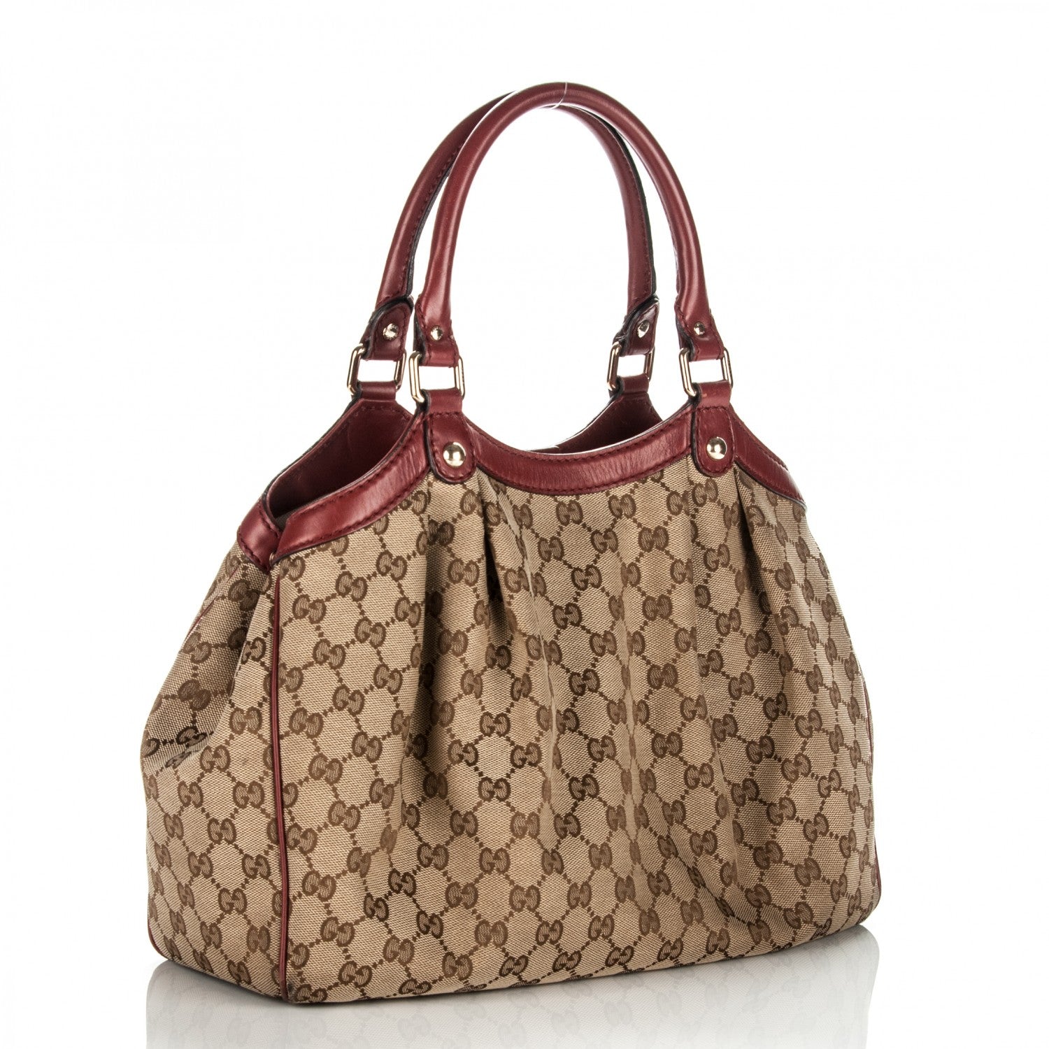 Gucci Monogram Medium Sukey Tote Dark Red 3 of 7