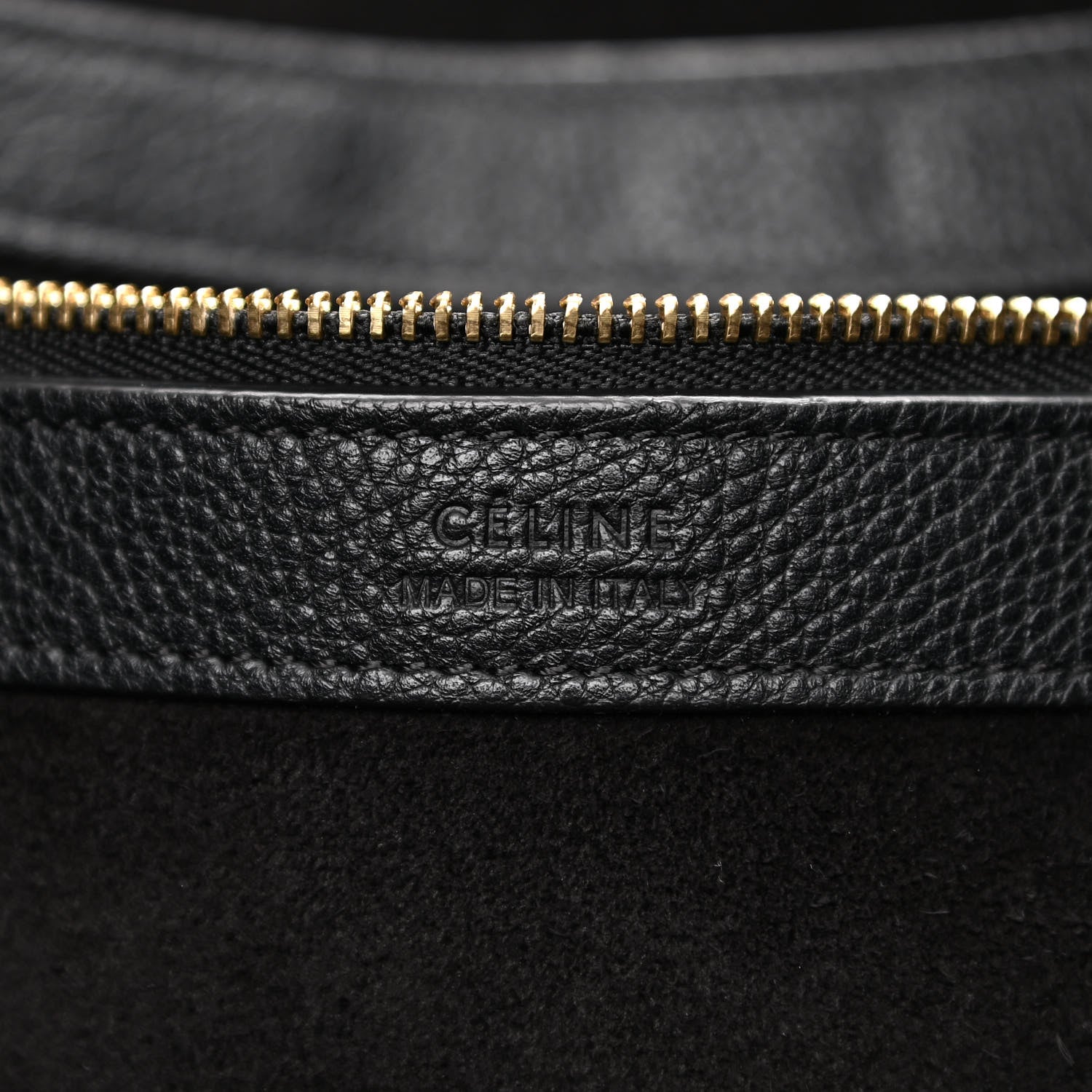 Celine Soft Grained Calfskin Medium Belt Cabas Phantom Black 8 of 12
