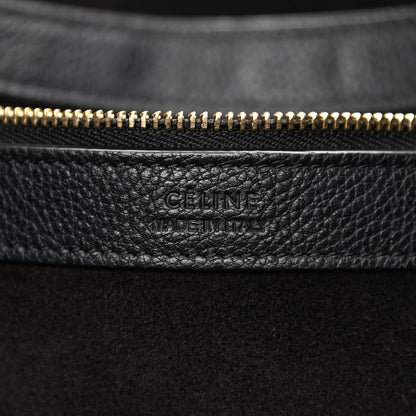 Celine Soft Grained Calfskin Medium Belt Cabas Phantom Black 8 of 12