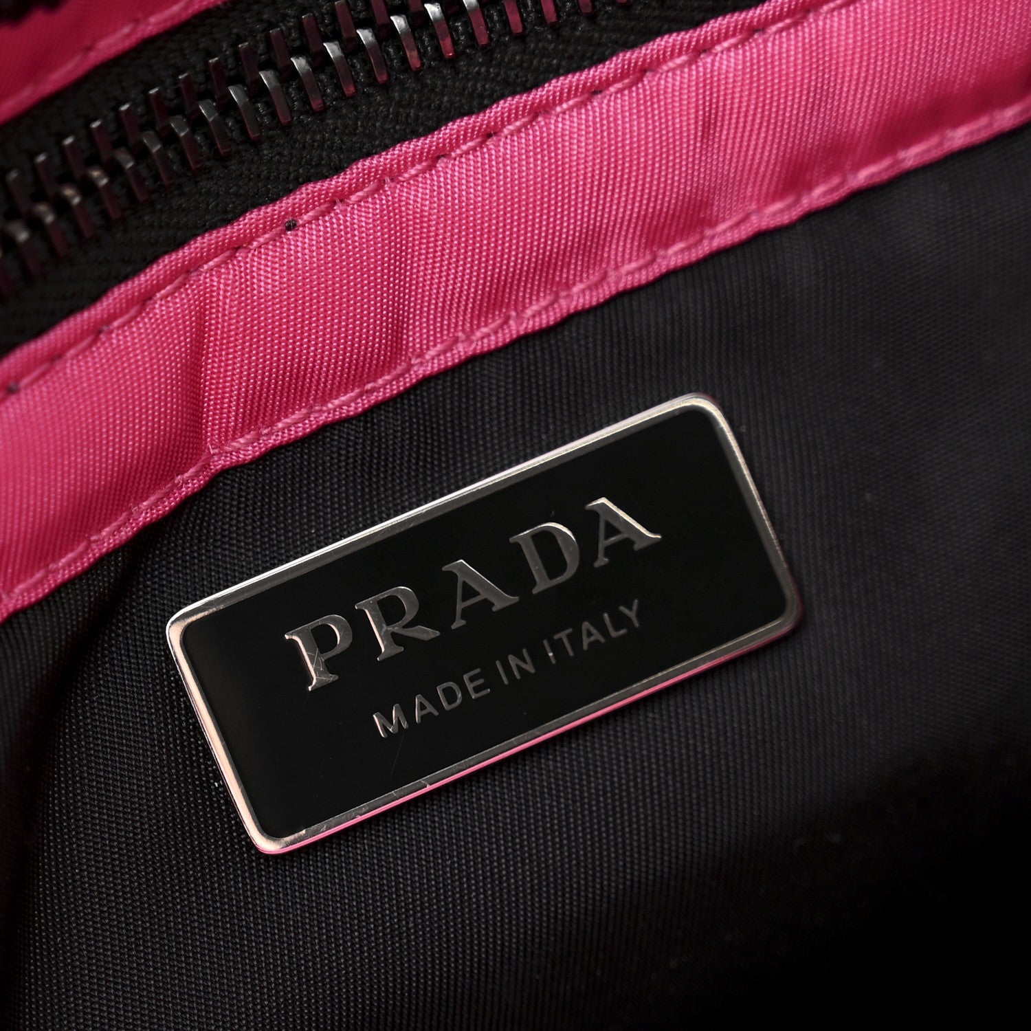Prada Tessuto Nylon Soft Padded Shopping Tote Fuxia 6 of 14