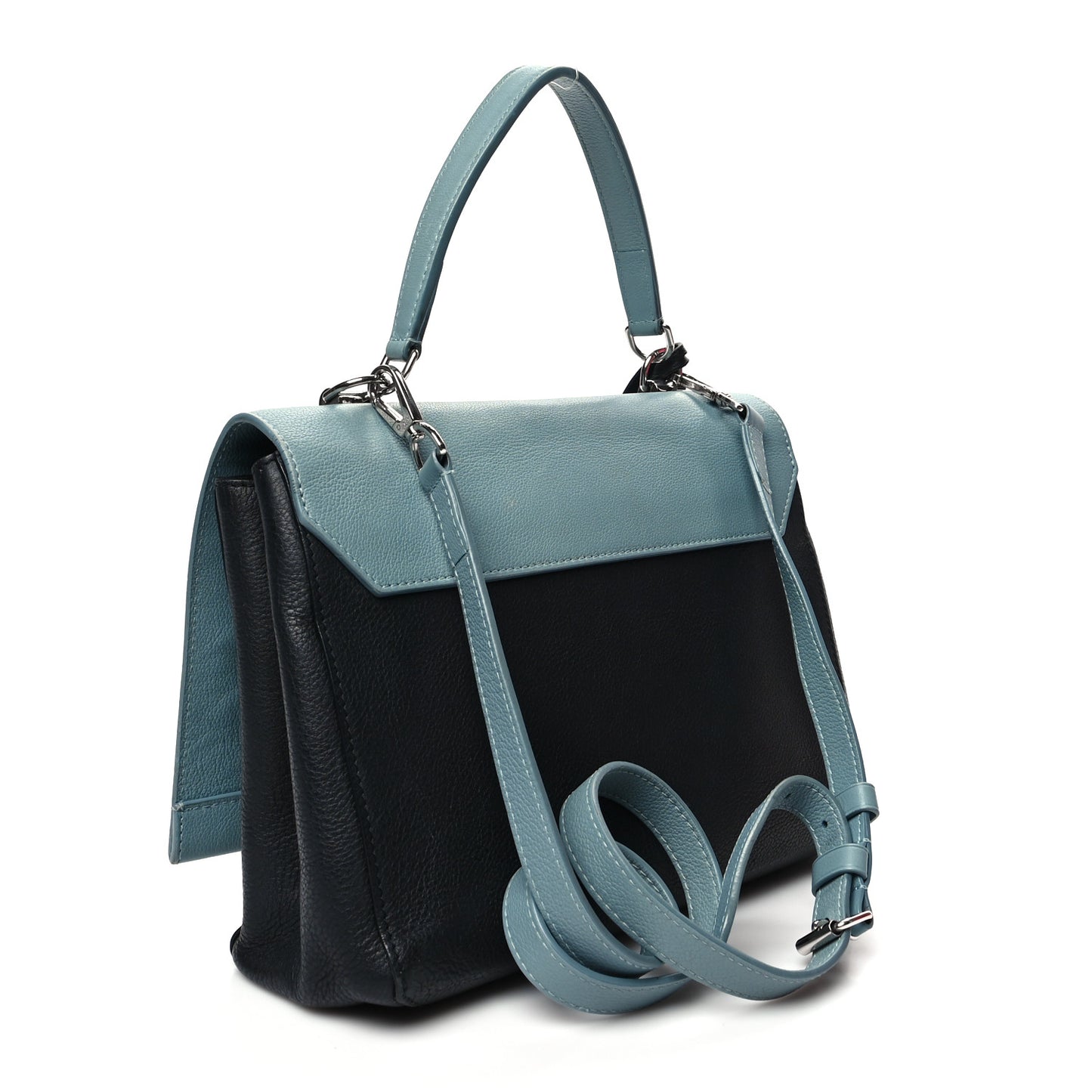 Soft Calfskin Lockme II Top Handle Sky
