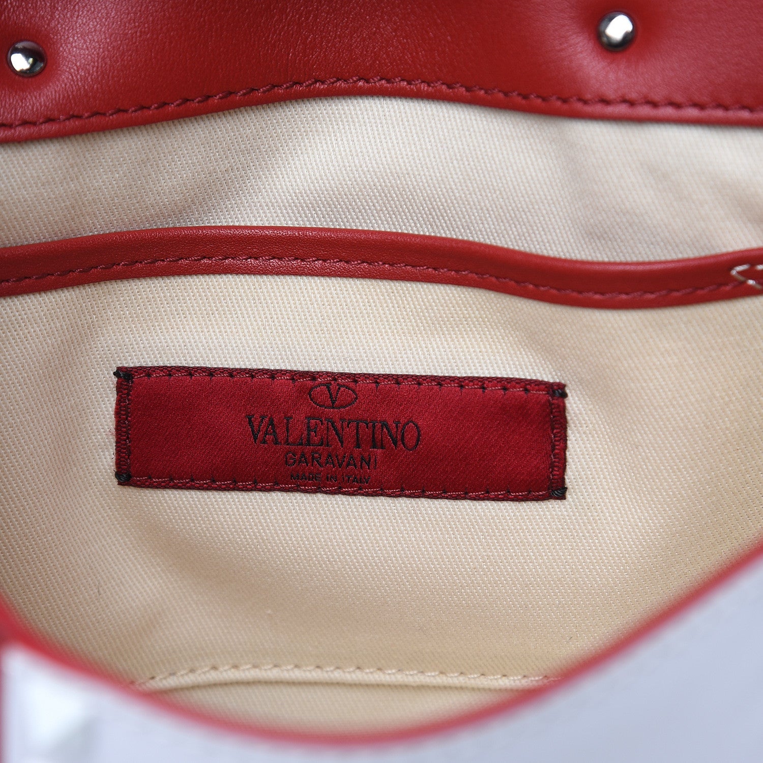 Valentino Garavani Vitello Colorblock Medium Free Rockstud Flip Lock Crossbody Bag Rosso Valentino Optic White 6 of 9