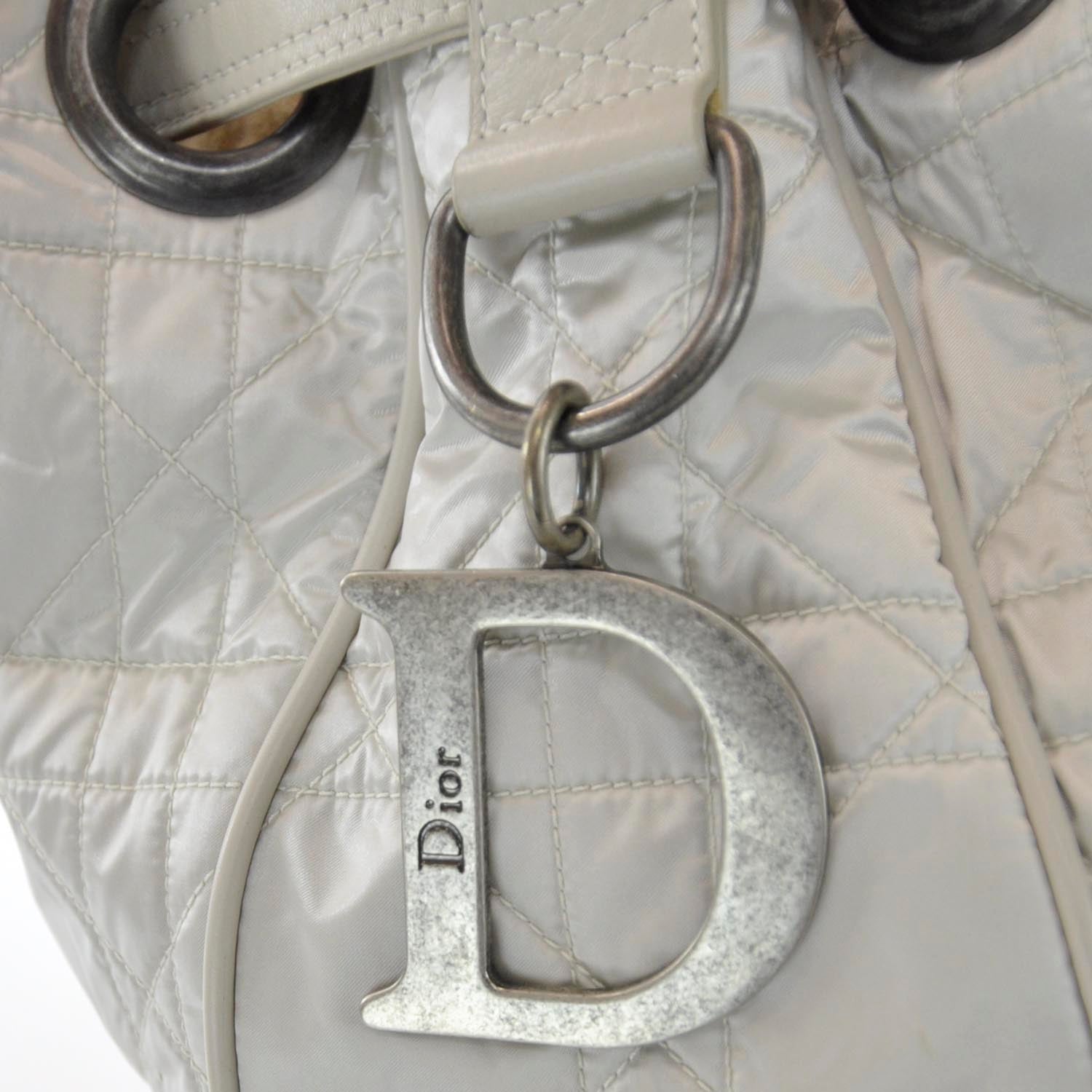 Christian Dior Nylon Cannage Drawstring Bag 5 of 8