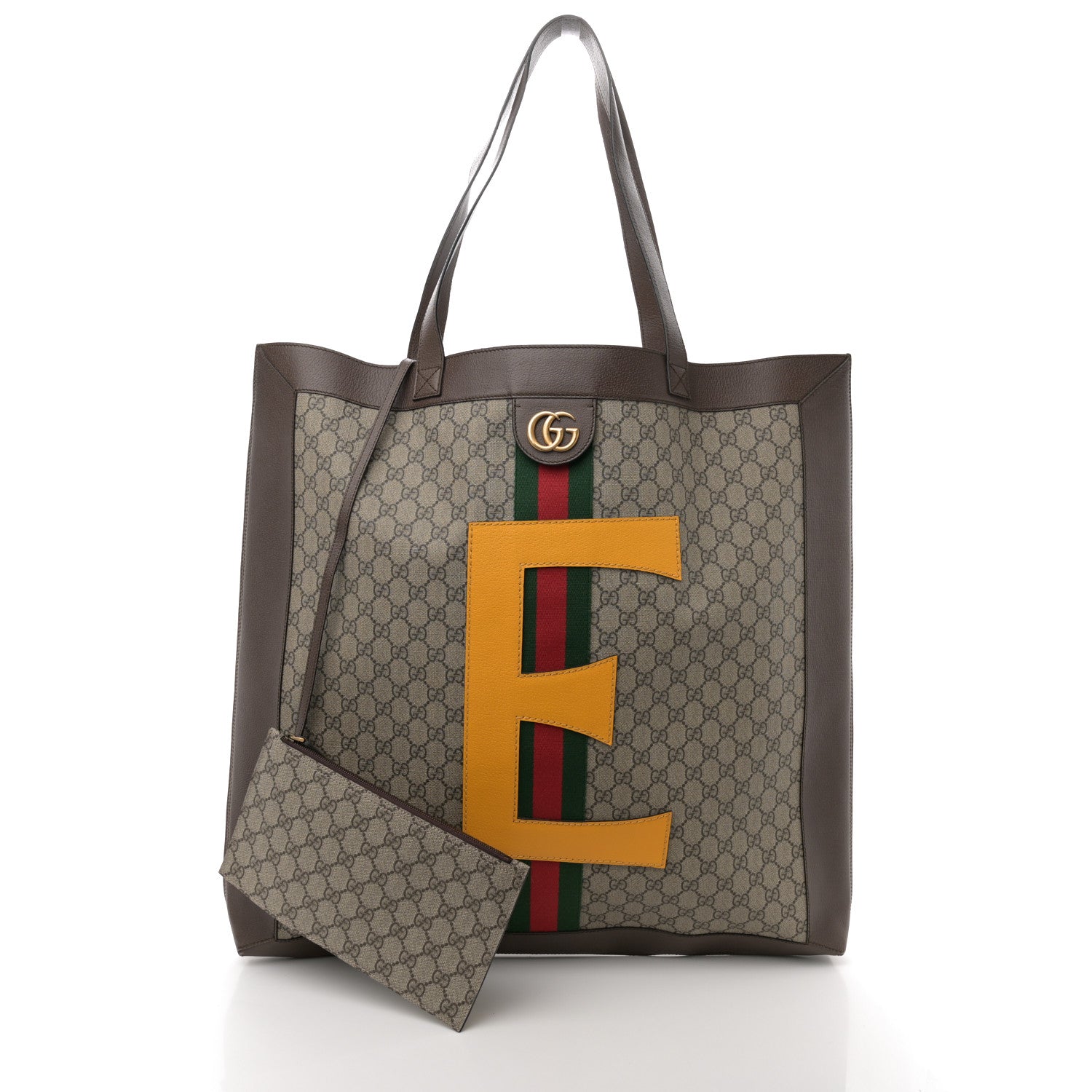 Gucci GG Supreme Monogram Web DIY Ophidia Tote Brown 3 of 11