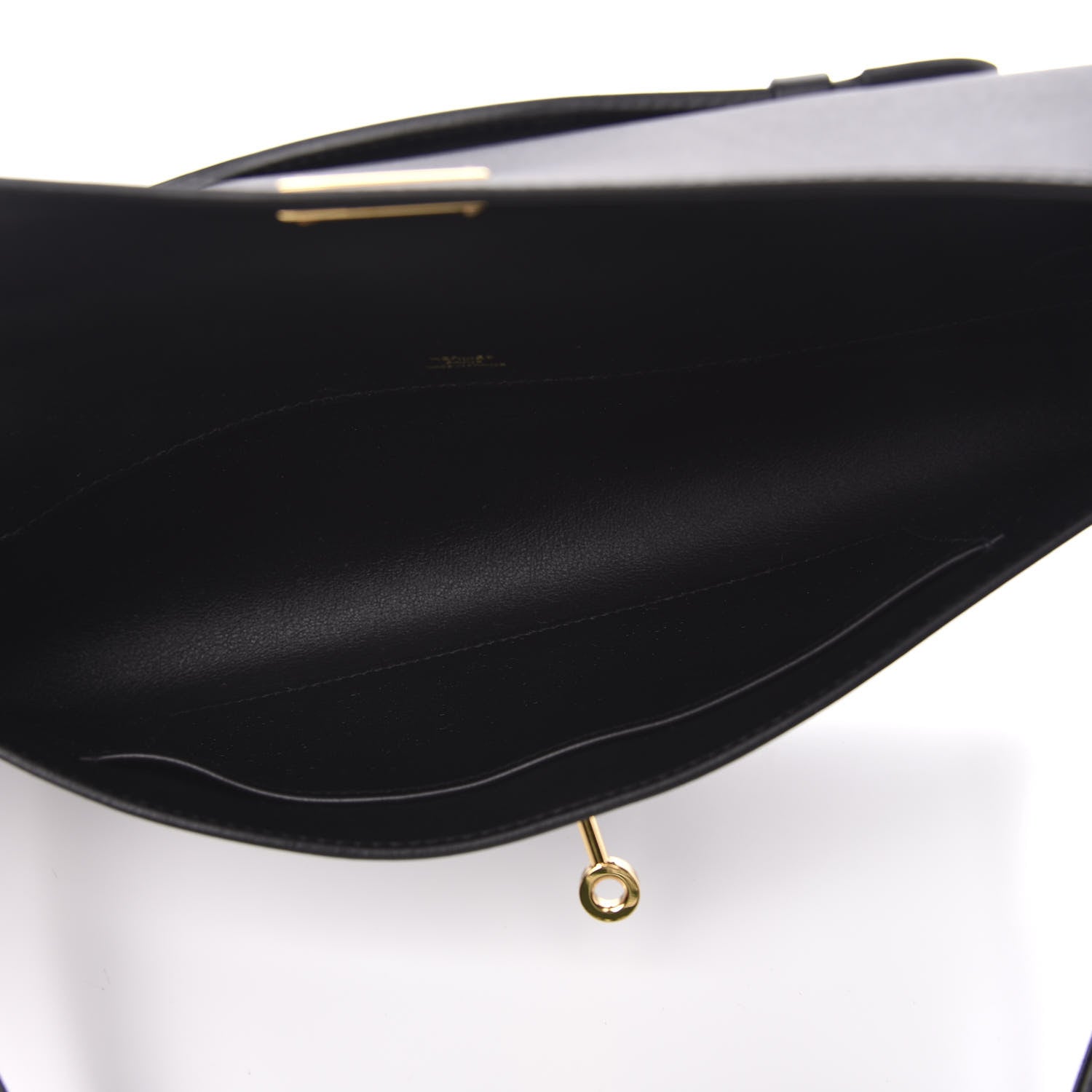 Hermes Swift Kelly Cut Clutch Pochette Black 5 of 9