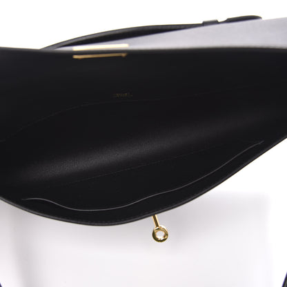 Hermes Swift Kelly Cut Clutch Pochette Black 5 of 9