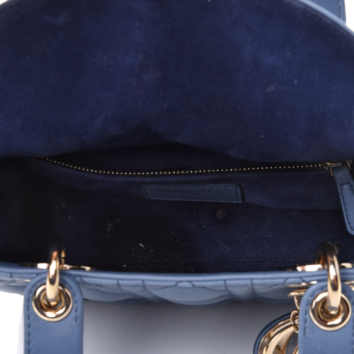 Christian Dior Lambskin Cannage Gradient Small My ABCDior Lady Dior Indigo Blue 7 of 9