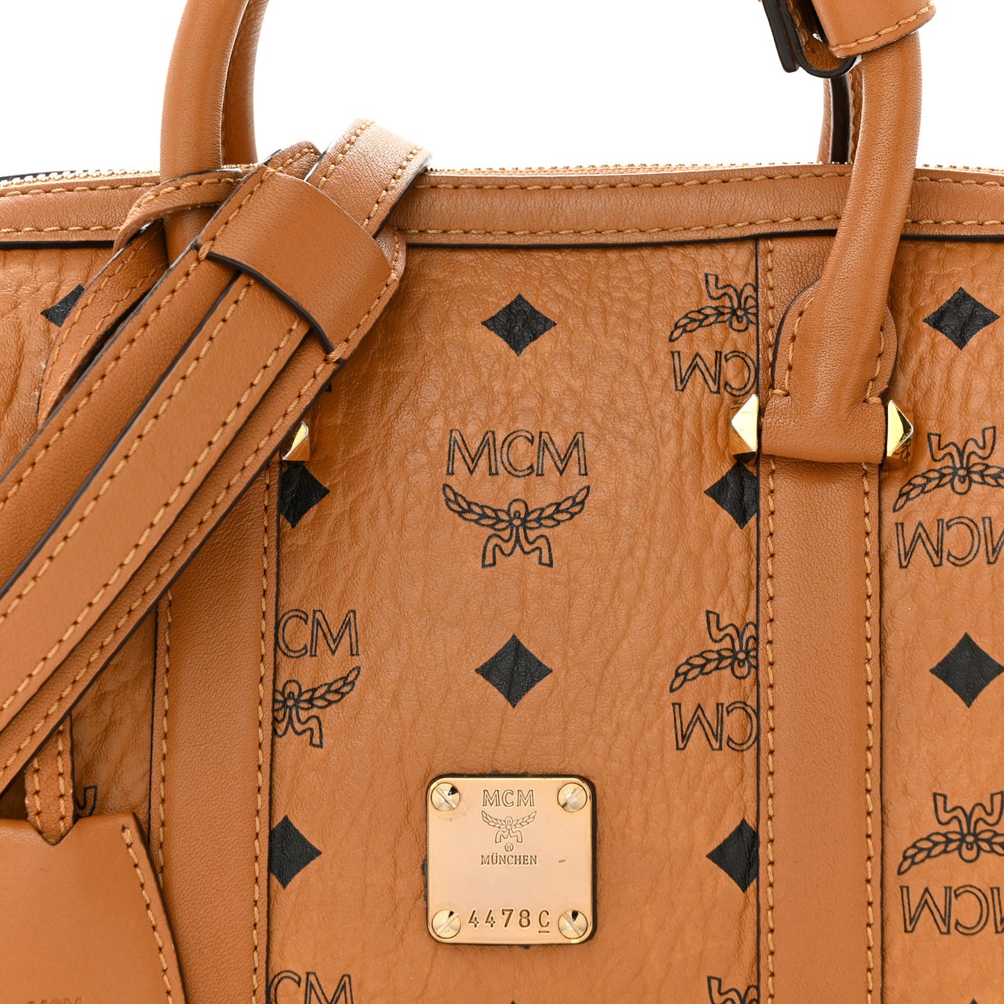 Visetos Small Boston Bag Cognac
