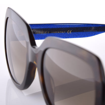 Gucci Oversize Square Web GG 0036S Sunglasses Tortoise 6 of 7