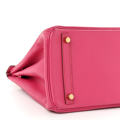 Hermes Chevre Mysore Birkin 30 Rose Shocking 9 of 16