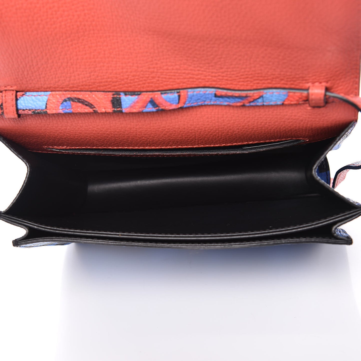 Calfskin Graffiti Print Small Macken Crossbody Bag Black