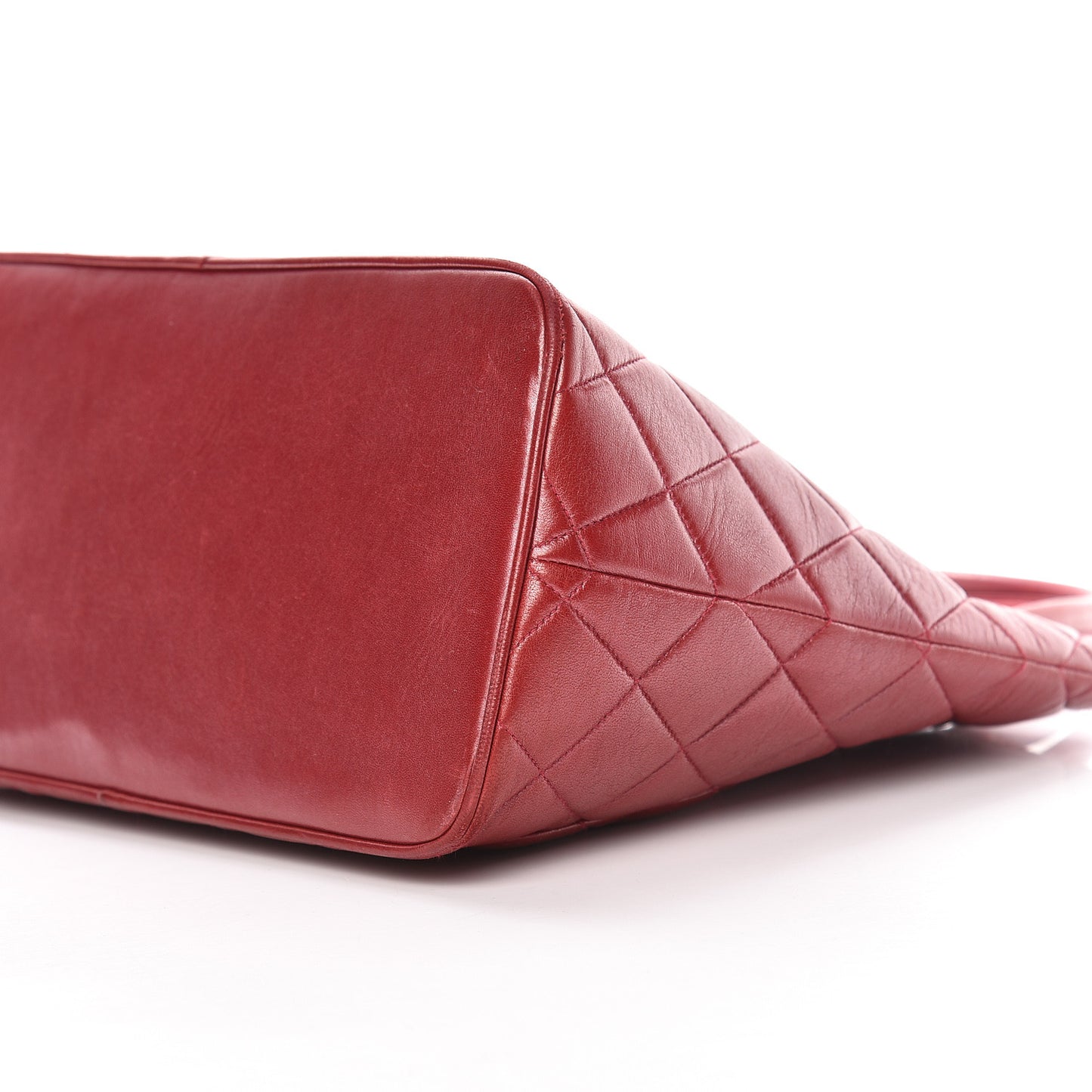 Lambskin Quilted Medallion Tote Red
