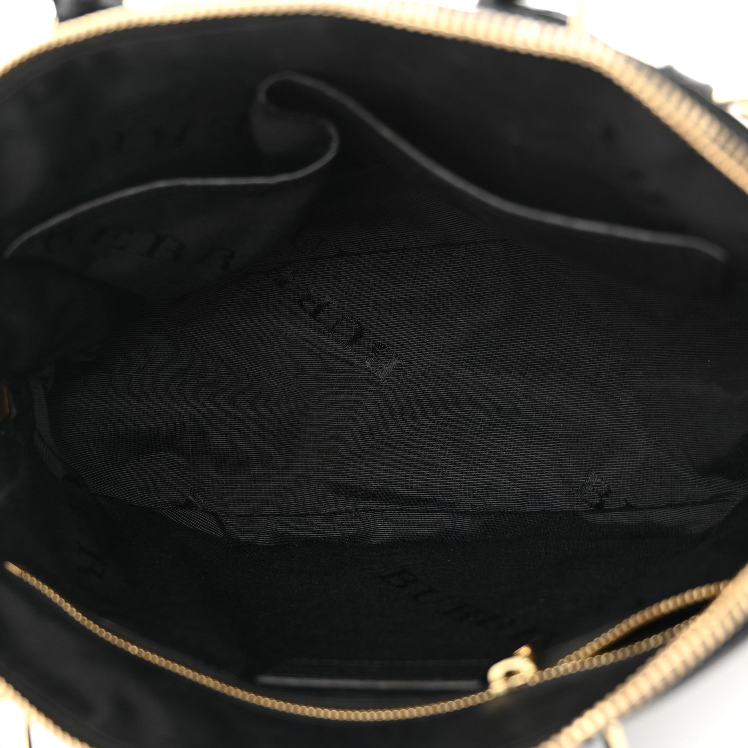 Burberry Heritage Grain Check Embossed Small Orchard Bowling Bag Black 5 of 13