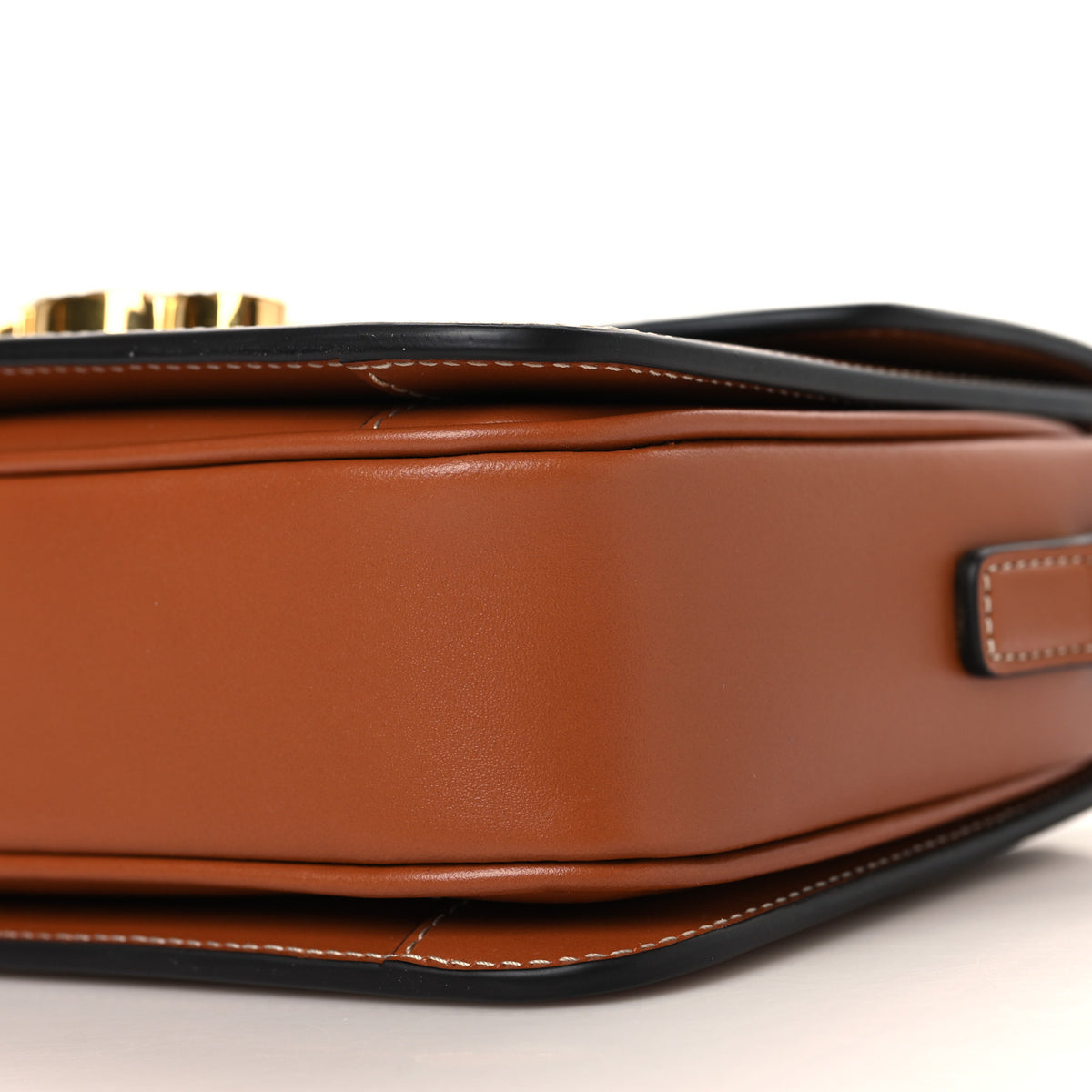Calfskin Triomphe Canvas Teen Triomphe Bag Tan