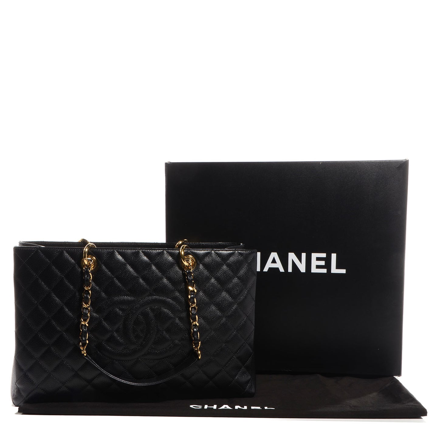 Caviar XL Grand Shopping Tote GST Black