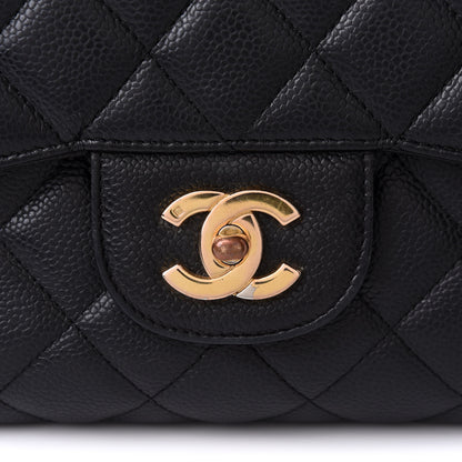 Chanel Caviar Quilted Jumbo Single Flap Black 8 of 11